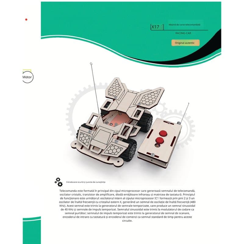 Mașinuță Telecomandă - kit DIY asamblat