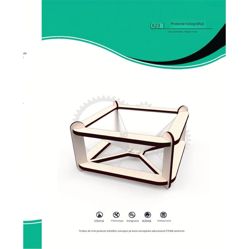 Proiecție Holografică 3D - kit DIY asamblat