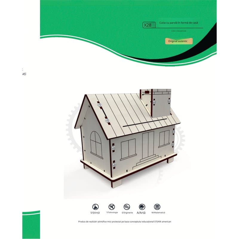 Căsuța cu Cifru Secret - kit DIY asamblat