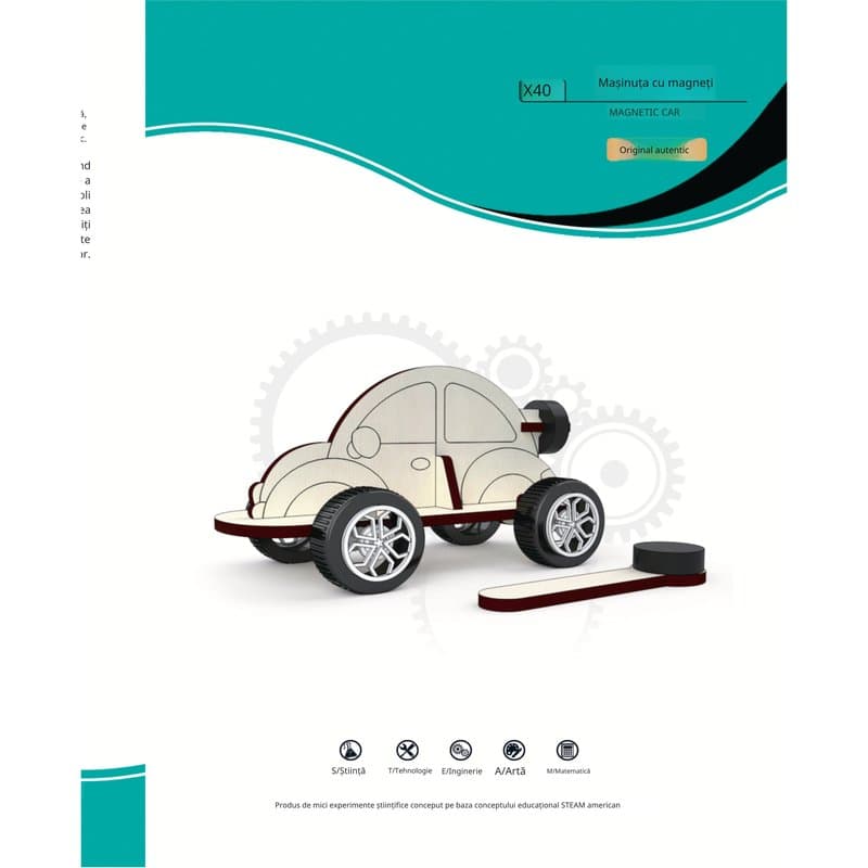 Mașinuță Magnetică - kit DIY asamblat